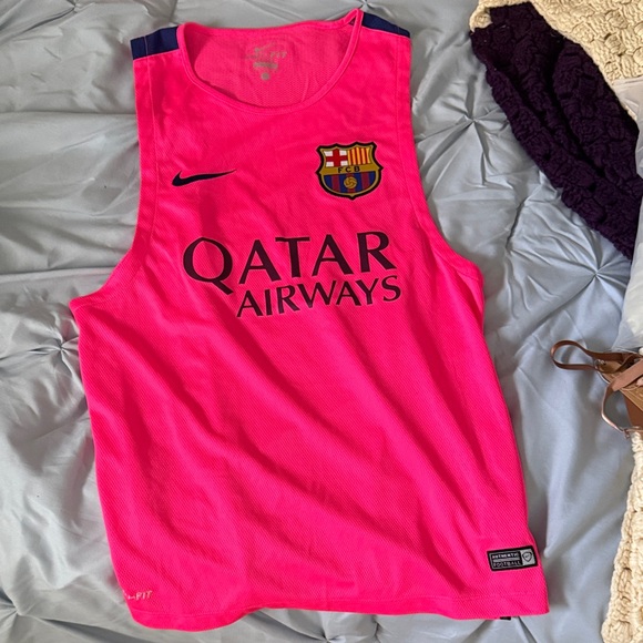 Nike Tops - Nike Bright Pink FC Barcelona Training Tank